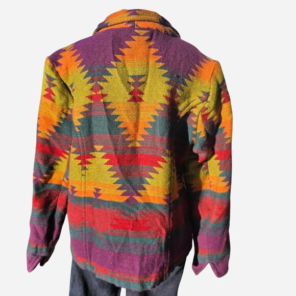 Multicoloured aztec patterned shacket - Picture 3 of 4